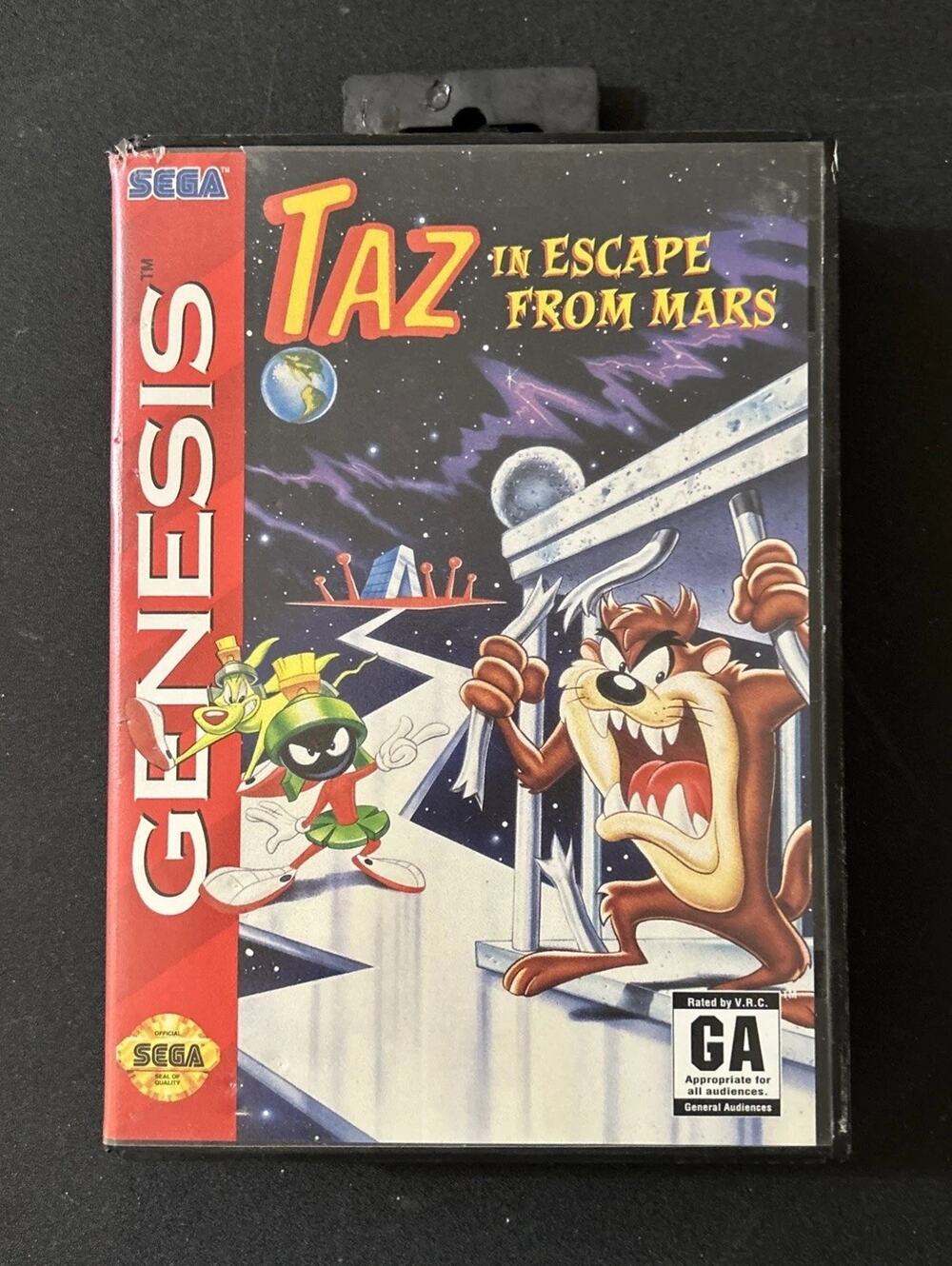 Taz in Escape From Mars SEGA Genesis Authentic CASE & MANUAL ONLY